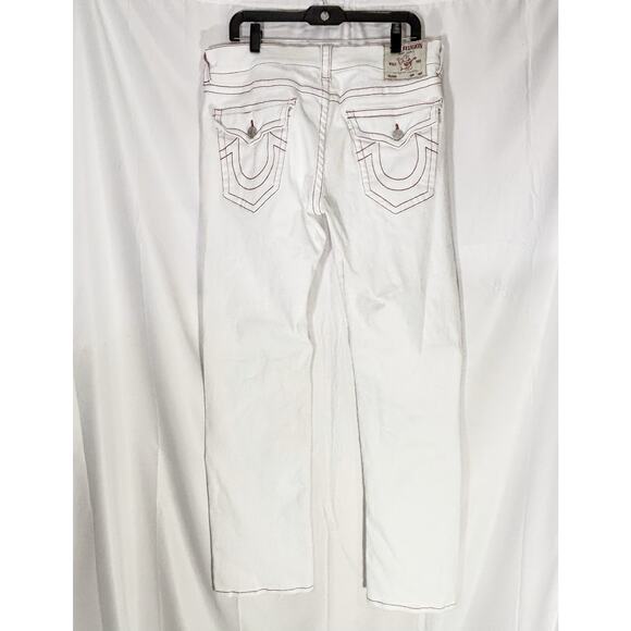 True Religion Ricky Relaxed Straight Jeans Men’s 33 Red Stitching Preowned - Picture 3 of 6